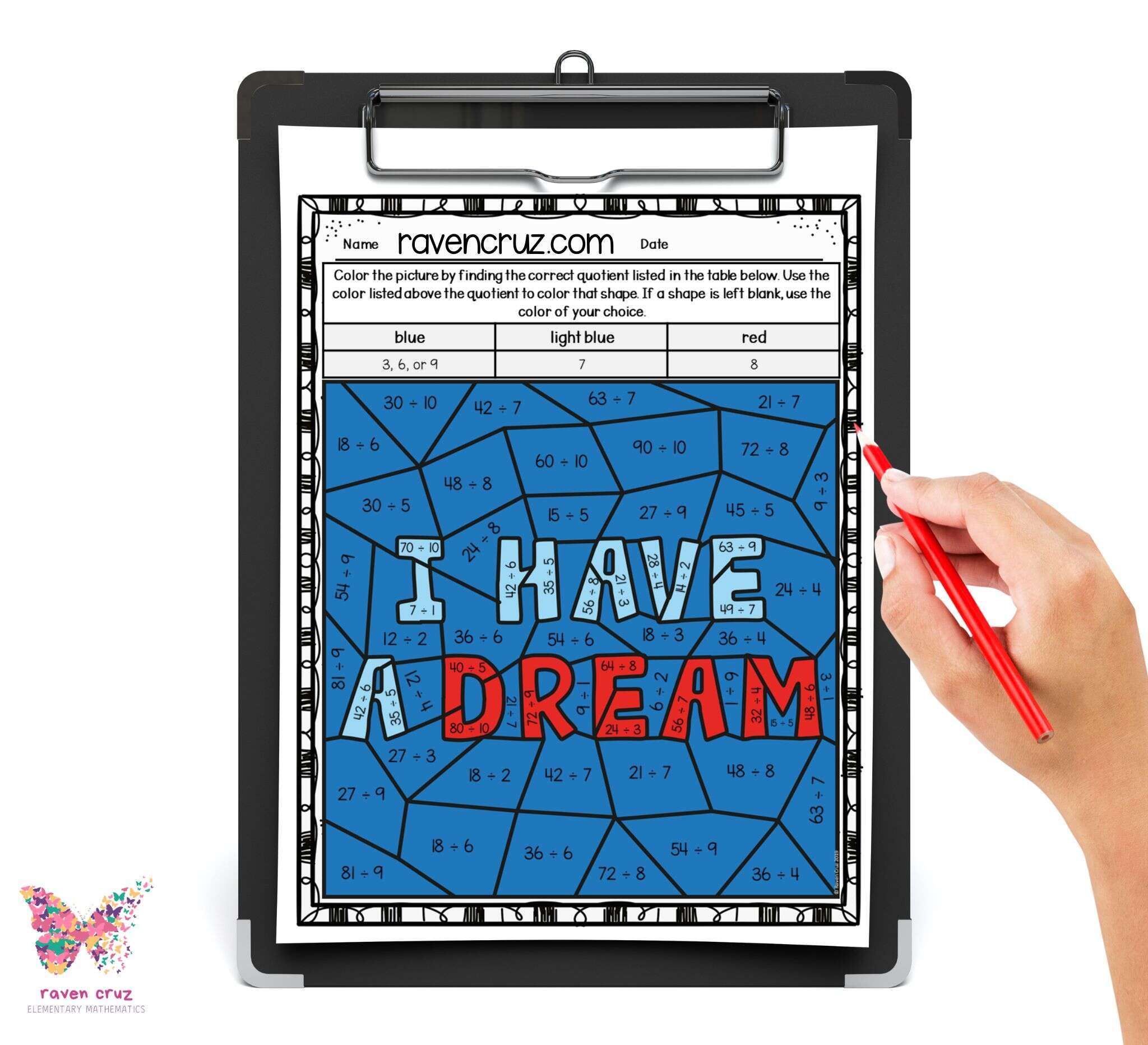 engaging-martin-luther-king-day-activities-for-3rd-4th-grade-math-7 I have a dream Martin Luther King Day activity for 3rd-4th grade math