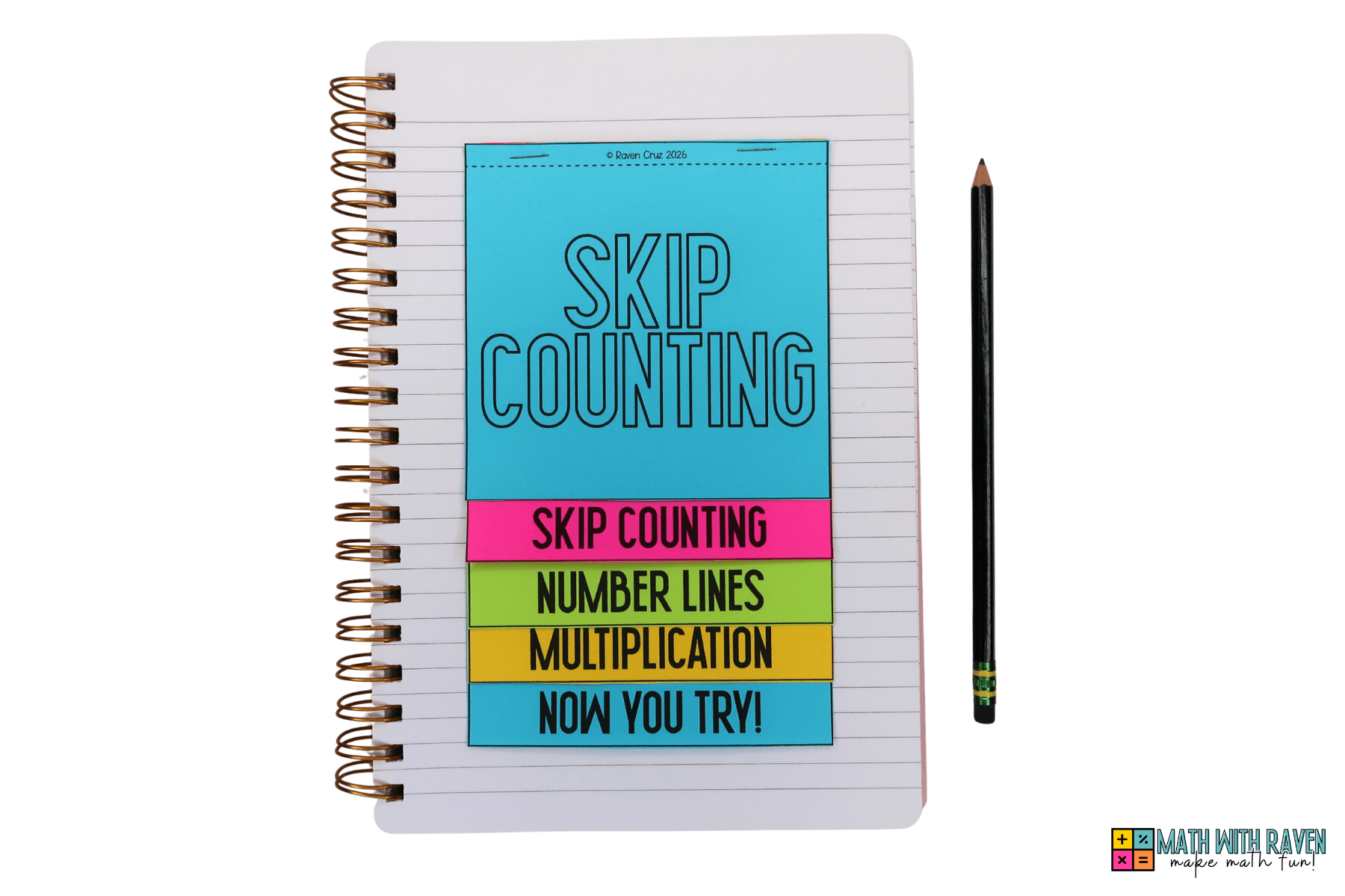 skip counting in multiplication flip book 1 skip counting flip book on a notebook