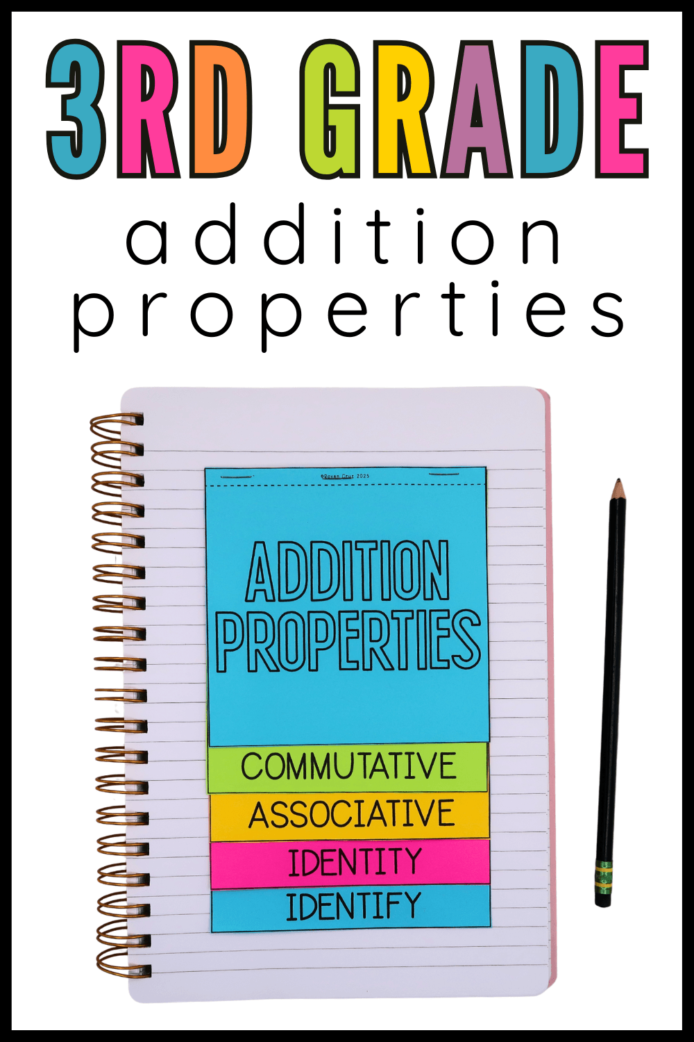 addition properties flip book 3rd grade addition properties flip book on lined notebook paper