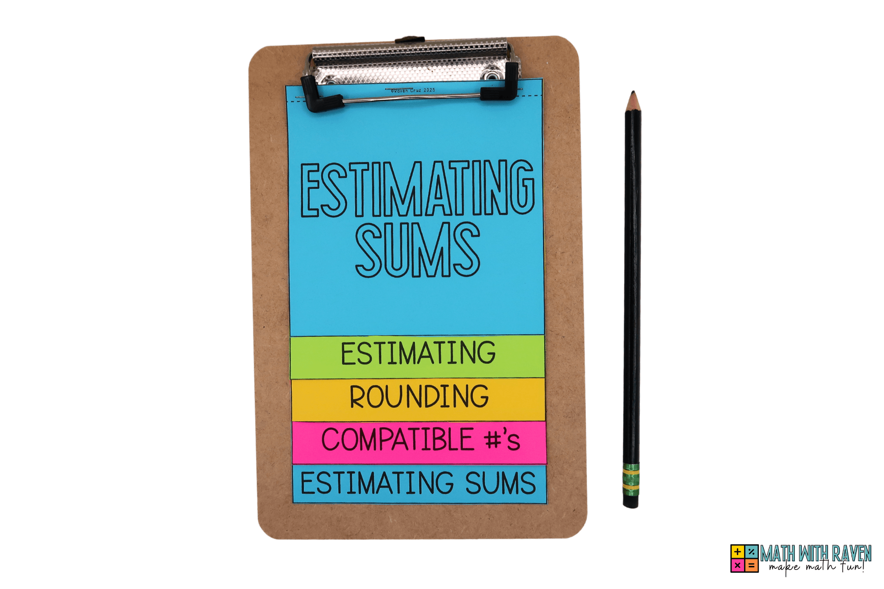 how-to-estimate-sums estimating sums on a clip board