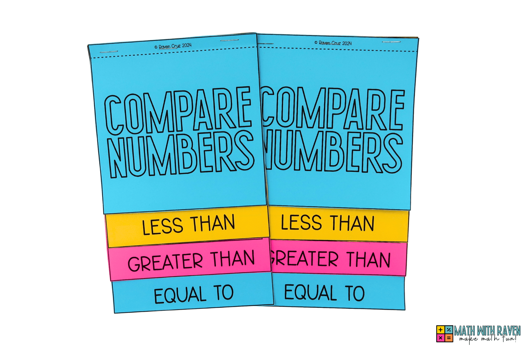 comparing numbers flip books grade 3