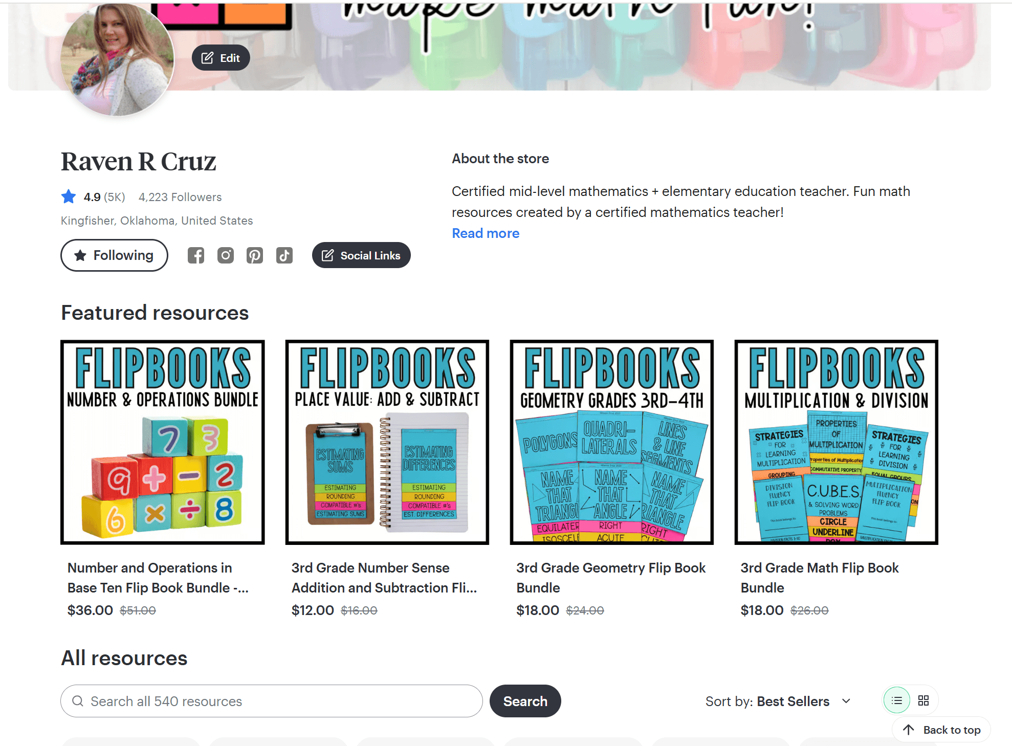 math with raven elementary math resources