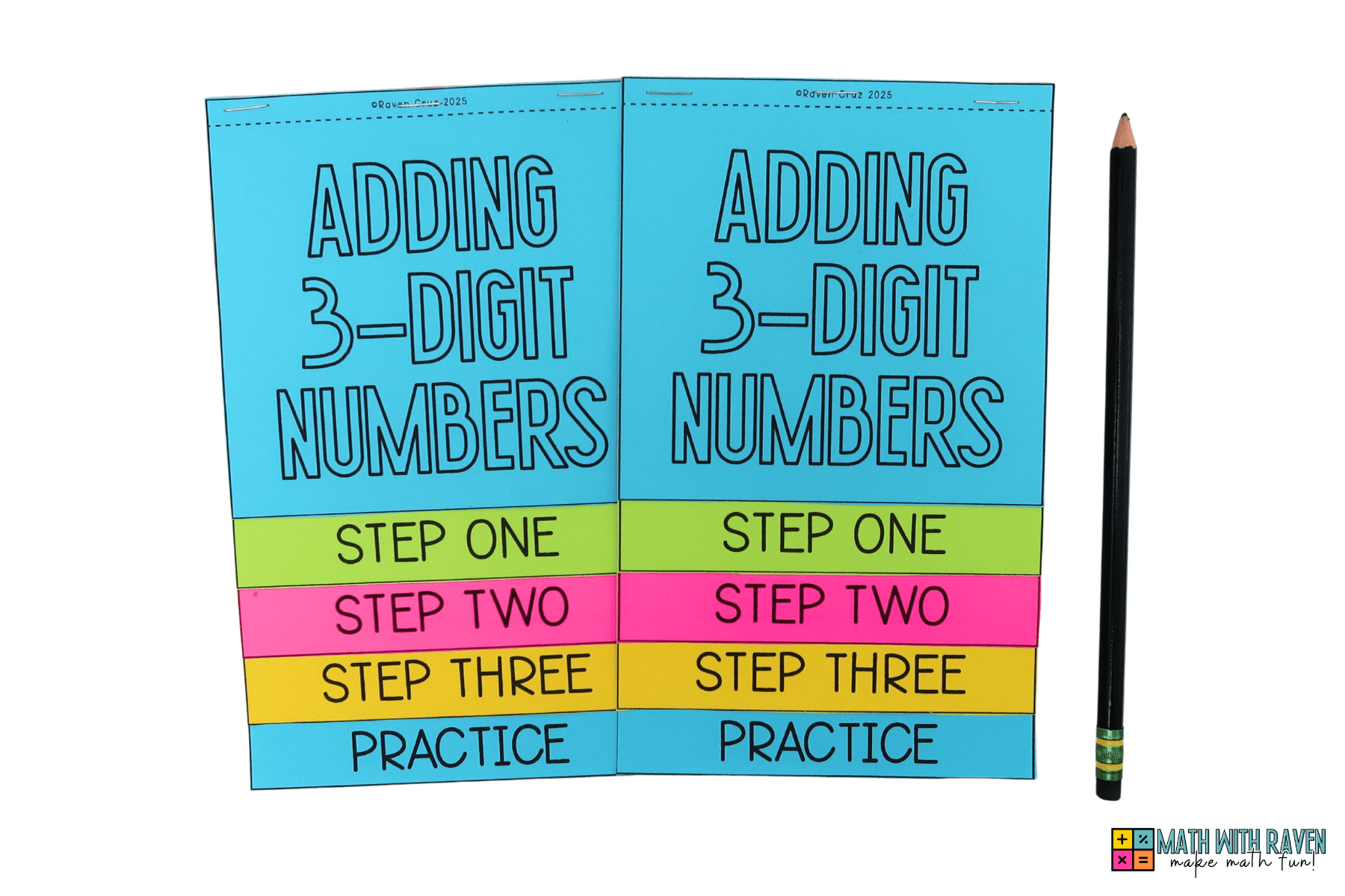 adding 3-digit numbers flip book for math two adding 3-digit numbers